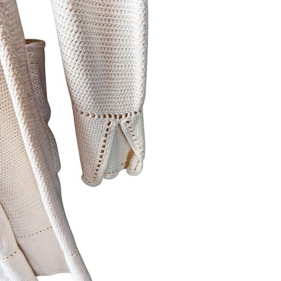 Intoca. Women’s Cream Cardigan Long Silk Pockets Sz‎ 1 - Picture 6 of 12